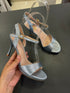 Women Glittery Open Toe Stiletto
